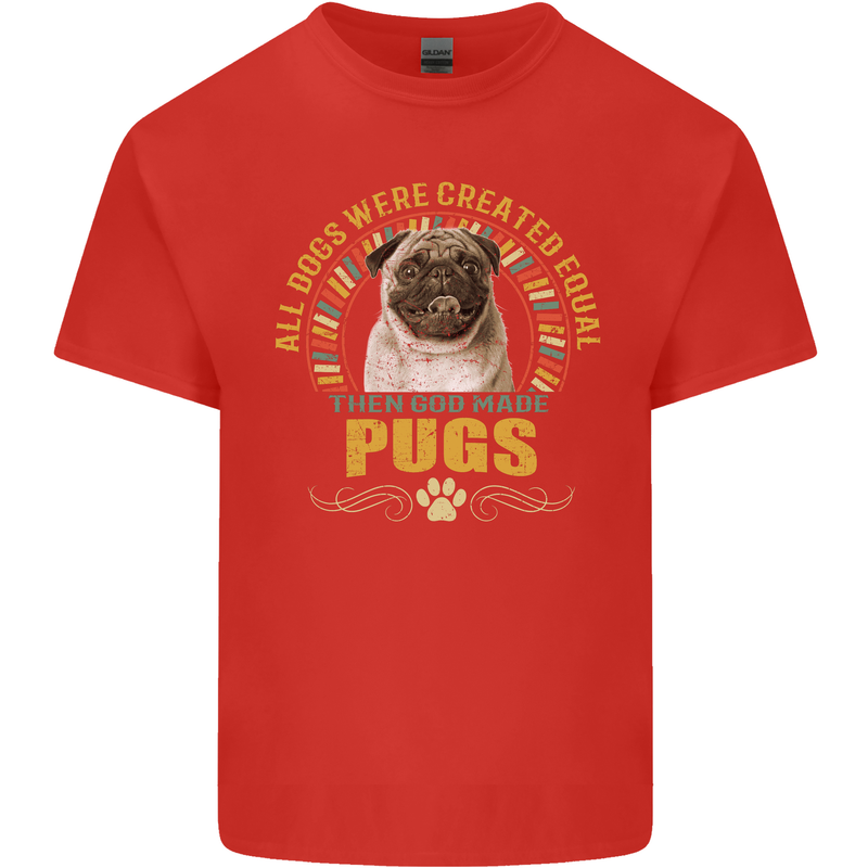 A Pug Dog Kids T-Shirt Childrens Red