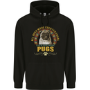 A Pug Dog Mens 80% Cotton Hoodie Black