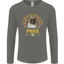 A Pug Dog Mens Long Sleeve T-Shirt Charcoal