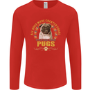 A Pug Dog Mens Long Sleeve T-Shirt Red