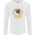 A Pug Dog Mens Long Sleeve T-Shirt White
