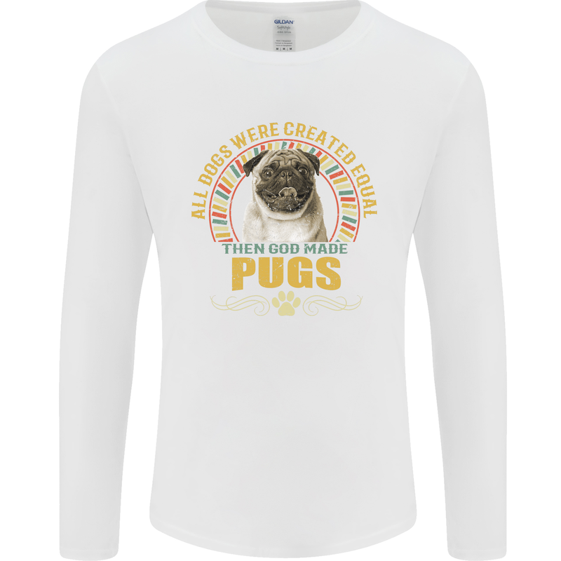 A Pug Dog Mens Long Sleeve T-Shirt White