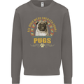 A Pug Dog Mens Sweatshirt Jumper Charcoal