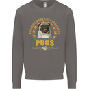 A Pug Dog Mens Sweatshirt Jumper Charcoal