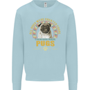 A Pug Dog Mens Sweatshirt Jumper Light Blue
