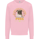 A Pug Dog Mens Sweatshirt Jumper Light Pink