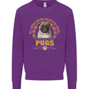 A Pug Dog Mens Sweatshirt Jumper Purple