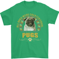 A Pug Dog Mens T-Shirt 100% Cotton Irish Green