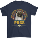 A Pug Dog Mens T-Shirt 100% Cotton Navy Blue