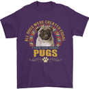 A Pug Dog Mens T-Shirt 100% Cotton Purple