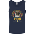 A Pug Dog Mens Vest Tank Top Navy Blue