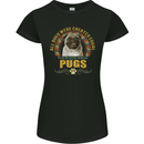 A Pug Dog Womens Petite Cut T-Shirt Black