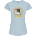 A Pug Dog Womens Petite Cut T-Shirt Light Blue