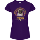 A Pug Dog Womens Petite Cut T-Shirt Purple
