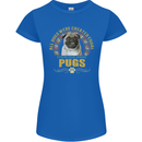 A Pug Dog Womens Petite Cut T-Shirt Royal Blue