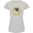 A Pug Dog Womens Petite Cut T-Shirt Sports Grey