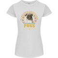 A Pug Dog Womens Petite Cut T-Shirt White