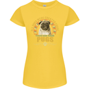 A Pug Dog Womens Petite Cut T-Shirt Yellow