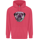 A Pug Face Dog Childrens Kids Hoodie Heliconia