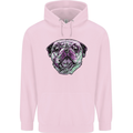 A Pug Face Dog Childrens Kids Hoodie Light Pink