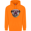 A Pug Face Dog Childrens Kids Hoodie Orange