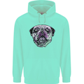 A Pug Face Dog Childrens Kids Hoodie Peppermint