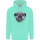 A Pug Face Dog Childrens Kids Hoodie Peppermint