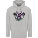 A Pug Face Dog Childrens Kids Hoodie Sports Grey