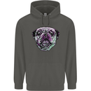 A Pug Face Dog Childrens Kids Hoodie Storm Grey