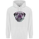 A Pug Face Dog Childrens Kids Hoodie White