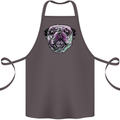A Pug Face Dog Cotton Apron 100% Organic Dark Grey
