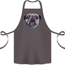 A Pug Face Dog Cotton Apron 100% Organic Dark Grey
