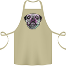 A Pug Face Dog Cotton Apron 100% Organic Khaki