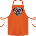 A Pug Face Dog Cotton Apron 100% Organic Orange