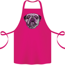 A Pug Face Dog Cotton Apron 100% Organic Pink
