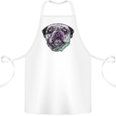 A Pug Face Dog Cotton Apron 100% Organic White
