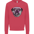 A Pug Face Dog Kids Sweatshirt Jumper Heliconia