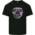A Pug Face Dog Mens Cotton T-Shirt Tee Top Black