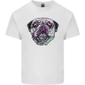 A Pug Face Dog Mens Cotton T-Shirt Tee Top White