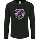 A Pug Face Dog Mens Long Sleeve T-Shirt Black