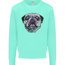 A Pug Face Dog Mens Sweatshirt Jumper Peppermint