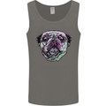 A Pug Face Dog Mens Vest Tank Top Charcoal