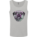 A Pug Face Dog Mens Vest Tank Top Sports Grey