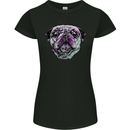 A Pug Face Dog Womens Petite Cut T-Shirt Black