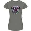 A Pug Face Dog Womens Petite Cut T-Shirt Charcoal