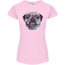 A Pug Face Dog Womens Petite Cut T-Shirt Light Pink