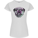 A Pug Face Dog Womens Petite Cut T-Shirt White