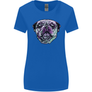 A Pug Face Dog Womens Wider Cut T-Shirt Royal Blue