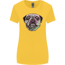 A Pug Face Dog Womens Wider Cut T-Shirt Yellow