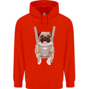 A Pug in a Baby Harness Funny Dog Childrens Kids Hoodie Bright Red